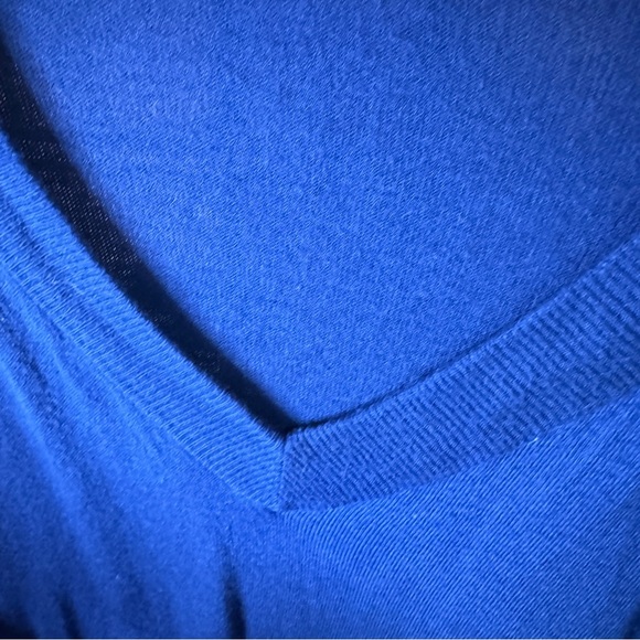 Ava & Viv - V Neck Long Sleeve Knit Sweater - Royal Blue - 2x - Picture 4 of 15